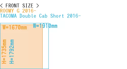 #ROOMY G 2016- + TACOMA Double Cab Short 2016-